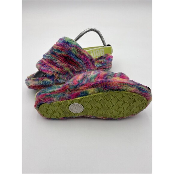 UGG Fluff Yeah Pixelate Women's Size 7 Multicolor 1125007  slides slippers - Picture 7 of 7